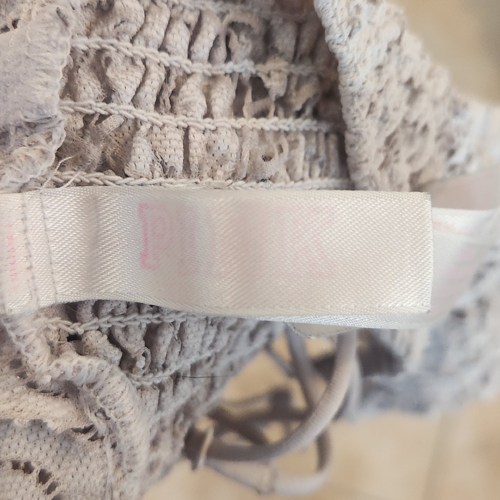 PINK Victoria's Secret White Lace Bandeau - Picture 3 of 4
